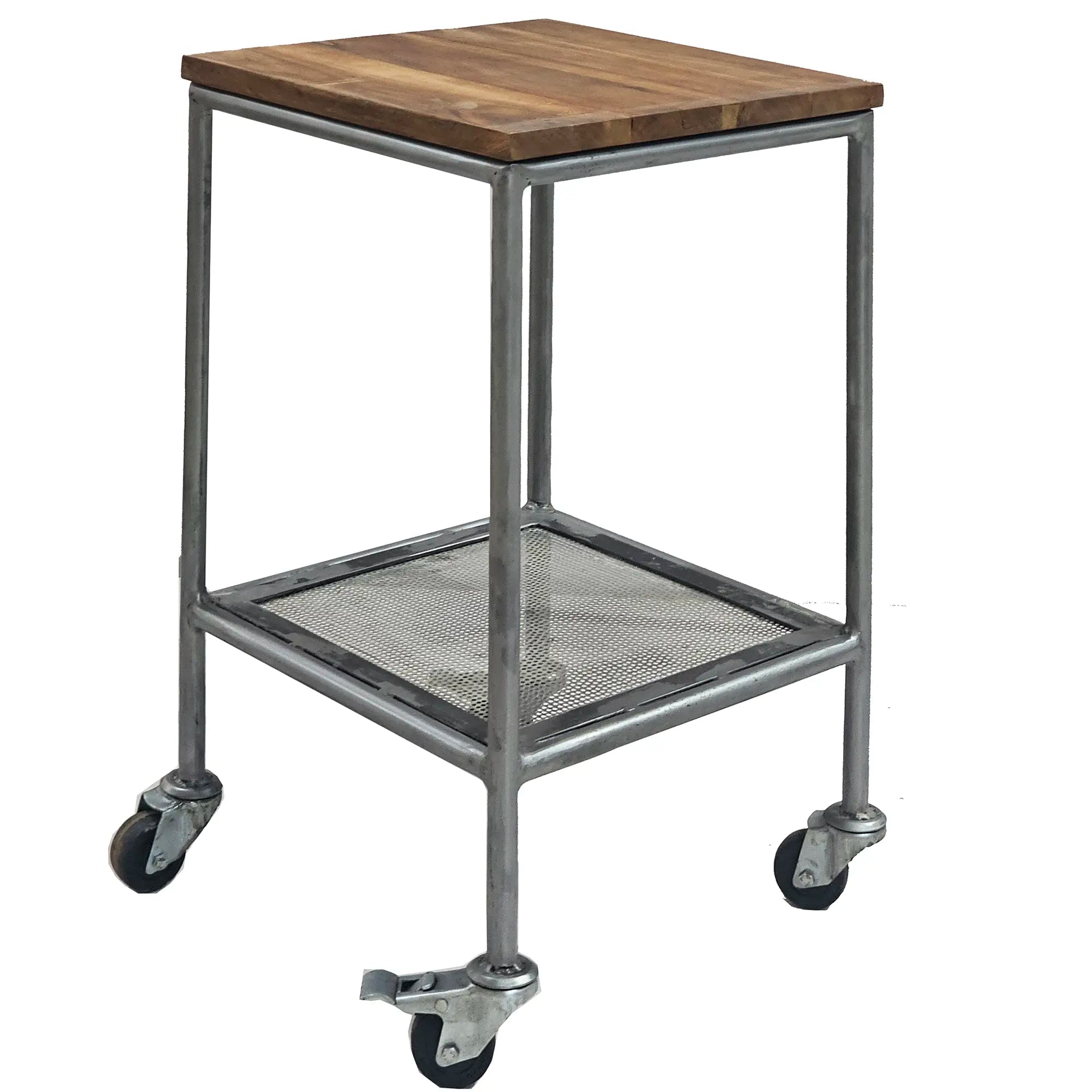 Industrial Trolley in Iron and Reclaimed Wood